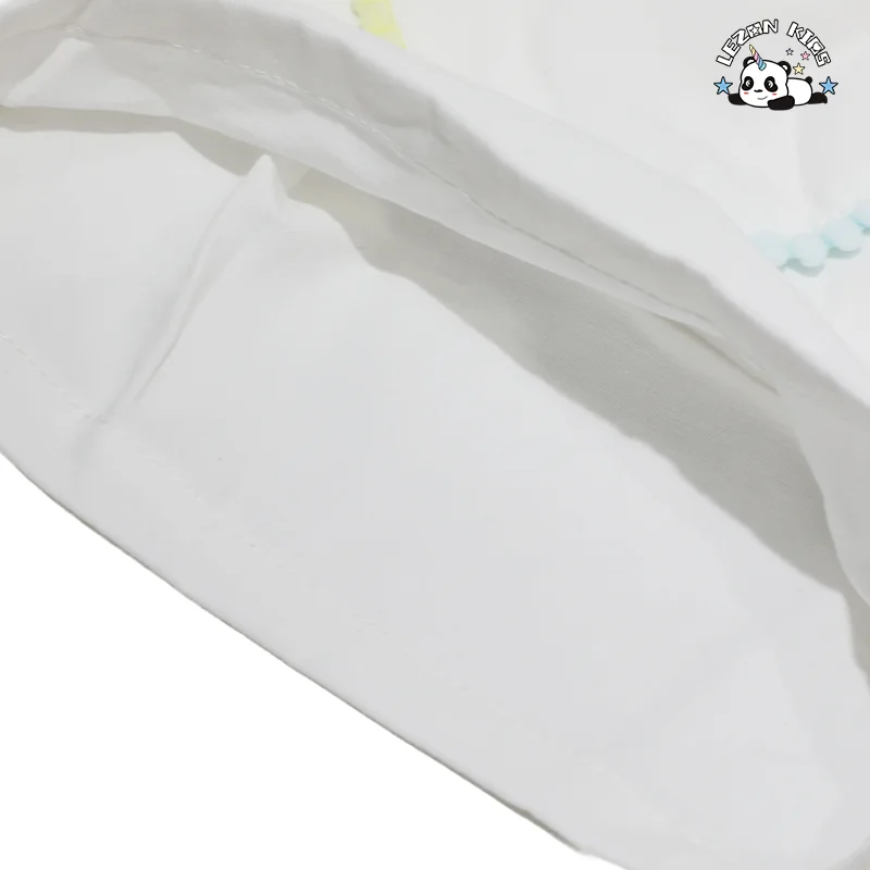 LEZONKIDS - Roupas infantis, shorts versáteis para meninas, roupas de verão para bebês, novo estilo de shorts A-line branco solto
